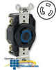 Leviton 30 AMP, 250V, Non-Grounding Single Flush Receptacle -- 2670 - Image