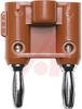 Banana Plug, Standard, Double, Red - 70197121 - Allied Electronics, Inc.