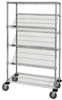 Wire Shelf Cart, 2 Flat/3 Slant Shelves; Height Quantum Storage - 42AC5171 - Newark, An Avnet Company