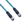 Ethernet, Cordset, 4 Pole, M12 D-Coded Female Straight / M12 D-Coded Female Straight, 10M, Teal, PVC -- MDE45-4FFP-10M - Image