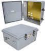 14x12x06 Polycarbonate Weatherproof Outdoor IP66 NEMA 4X Enclosure, 120 VAC MNT PLT, Mechanical Thermostat Heat DKGY -- TEPC141206-1H0 - Image