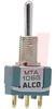 Switch, Toggle; Panel Mnt; 6 A; 125 VAC; SPDT; (On)-Off-(On); Solder/QC - 70156116 - Allied Electronics, Inc.