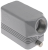 Insulated, Rectangular Hood, size 57.27, 2 Pegs, Side PG16 cable entry - CMO-03L - Mencom Corporation