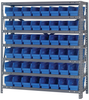 Open Shelving, 7Shelves, 48Bins, Blue; Shelving Unit Type Quantum Storage - 44AC8747 - Newark, An Avnet Company