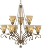 5400-9 RG Large Chandeliers-Glass Shade - 376449 - Capital Lighting, Inc.