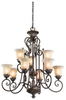 Large Chandeliers-Glass Shade - 325212 - Light Center (The)