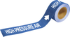 Brady Pipe Markers-To-Go B-946 White on Blue Vinyl Self-Adhesive Pipe Marker - 2 in Height - 12 in Length - Printed Msg = HIGH PRESSURE AIR with Right Arrow - 109125 - 754473-67357 - R. S. Hughes Company, Inc.