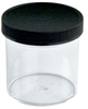Clear Polystyrene Jars with Black Caps - 66835 - U.S. Plastic Corporation