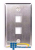 ICC Flush Mount Single Gang Stainless Steel Faceplate - 2.. - IC107SF2SS - TelephoneStuff.com