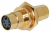 SVHS Feed-Thru (f-f) Bulkhead. Gold. Hardwre Inc. 1/2