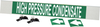 Brady B-681, B-883 White on Green Polyester Strap-On Pipe Marker - 3 1/2 in Character Height - Printed Msg = HIGH PRESSURE CONDENSATE with Left Arrow - 5829-HPHV - 754473-67413 - R. S. Hughes Company, Inc.