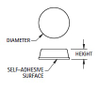 Adhesive backed bumper-.140