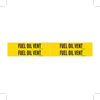 Brady B-946 Black on Yellow Vinyl Self-Adhesive Pipe Marker - 1 1/8 in Height - 3/4 in Character Height - 7 in Length - Printed Msg = FUEL OIL VENT - 7118-4 - 754476-90240 - R. S. Hughes Company, Inc.