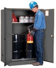 Justrite Sure-Grip EX 60 gal Gray Hazardous Material Storage Cabinet - 43 in Width - 65 in Height - Floor Standing - 697841-11496 - 697841-11496 - R. S. Hughes Company, Inc.