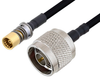 Snap-On BMA Jack to N Male Cable 60 Inch Length Using PE-SR402FLJ Coax - PE3C4914-60 - Pasternack