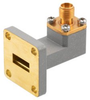 WR-42 to SMA Female Waveguide to Coax Adapter UBR220 with 17.6 GHz to 26.7 GHz in Brass - FMWCA1100 - Fairview Microwave Inc.