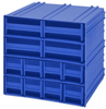 Interlocking Cabinet, 12Drawer, Blu; No. Of Drawers Quantum Storage - 44AC6098 - Newark, An Avnet Company