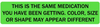 Same Medication Veterinary Label - LV-VET-126 - LabelValue