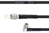 SMA Male to RA SMA Male MIL-DTL-17 Cable M17/28-RG58 Coax in 72 Inch - FMHR0120-72 - Fairview Microwave Inc.