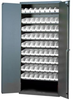 Bin Cabinet, Sloped Shelf, 72Bins, Clear; No. Of Bins Quantum Storage - 42AC5596 - Newark, An Avnet Company