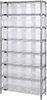 Open Wire Shelving, 8Shelves, 28Bin, Clr; Shelving Unit Type Quantum Storage - 42AC8218 - Newark, An Avnet Company