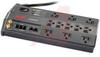 SURGE STRIP, 11 OUTLETS WITH TEL2/SPLITTER, COAX, ETHERNET JACKS, 120V - 70125158 - Allied Electronics, Inc.