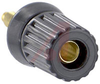 Binding Post, Single; Larger Stud Nut; 30 A; 1000 V; Gold Plated Brass; Black; - 70120910 - Allied Electronics, Inc.