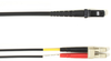 10m (32.8ft) LCMTRJ BK OM1 MM Fiber Patch Cable INDR Zip OFNP -- FOCMP62-010M-LCMT-BK - Image
