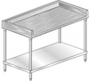 MTSB Series, Maple NSF Listed Worktable with 4"" Backsplash on Three Sides -- MTSB-3048 - Image