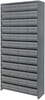 Closed Shelving, 13Shelves, 48Bins, Grey; Shelving Unit Type Quantum Storage - 44AC4629 - Newark, An Avnet Company
