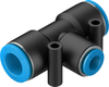 Push-in T-connector -- QST-12-8 - Image