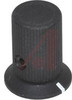 Knob; 0.380 in.; Straight Knurl; 0.125 in.; Black Matte; Alcoswitch - 70156262 - Allied Electronics, Inc.