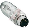 connector,circular din,male locking plug w/shielding,5 contact,ip68 watertight - 70151405 - Allied Electronics, Inc.