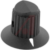 Knob; Polycarbonate; Round w Arrow on Dial; Black; 0.125 in. Round; 0.5 in. - 70206871 - Allied Electronics, Inc.