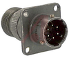 CONNECTOR,WALL MOUNTING RECEPTACLE,CLASS A,SIZE 10,6 #20 SOLDER PIN CONTACT - 70010437 - Allied Electronics, Inc.