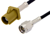 SMA Male to Curry FAKRA Plug Cable 60 Inch Length Using PE-C100-LSZH Coax - PE39342K-60 - Pasternack