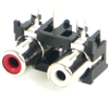 PJRA Series RCA Jacks 2x1, 2x2 - PJRAN2X1U02X - Conxall Corporation