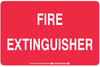 Brady B-302 Polyester Red Fire Equipment Sign - 14 in Width x 10 in Height - Laminated - TEXT: FIRE EXTINGUISHER - 60577 - 754473-60577 - R. S. Hughes Company, Inc.