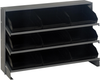 Sloped Bench Rack, 3Shelves, 9Bins, Blk; Shelving Unit Type Quantum Storage - 44AC6443 - Newark, An Avnet Company