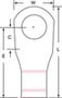 3M Scotchlok Pink Copper Terminal Lug MC1/0-38RX - 1.84 in Length - 0.41 in Inside Diameter - One Hole - 3/8 in Stud - 054007-09194 - R. S. Hughes Company, Inc.