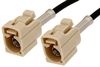 Beige FAKRA Jack to FAKRA Jack Cable 36 Inch Length Using RG174 Coax - PE38750I-36 - Pasternack