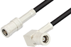 SMB Plug to SMB Plug Right Angle Cable 72 Inch Length Using RG174 Coax - PE33175-72 - Pasternack