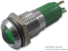 Led Panel Mount Indicator, Satin Chrome Bezel, Green, 14 Mm, 12 V, 17 Ma, 1.25 Cd, Ip67 Rohs Compliant Cml Innovative Technologies - 54M2038 - Newark, An Avnet Company
