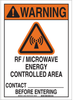 Brady B-302 Polyester Rectangle White Radiation Hazard Sign - 10 in Width x 14 in Height - Laminated - 35322 -- 754473-16756