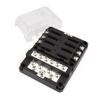 Egis Mobile Electric 8025B, RT Fuse Block, 6-Position, with Ground, LED Indication & Clear Cover -- 82023
