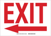 Brady Prinzing B-401 High Impact Polystyrene Rectangle White Exit Sign - 14 in Width x 10 in Height - TEXT: EXIT - SP405E - 754473-46931 - R. S. Hughes Company, Inc.