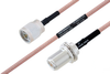 MIL-DTL-17 N Male to N Female Bulkhead Cable 100 cm Length Using M17/60-RG142 Coax - PE3M0010-100CM - Pasternack