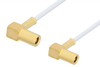 SSMB Plug Right Angle to SSMB Plug Right Angle Cable 12 Inch Length Using RG196 Coax - PE3134-12 - Pasternack