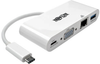 USB 3.1 Gen 1 USB-C to VGA Adapter with USB-A, USB-C PD Charging & Gigabit Ethernet, Thunderbolt 3 Compatible, 1080p, White -- U444-06N-VGU-C