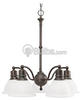 Five-Light Reversible Chandelier Fixture - P4281-20 - bulbs.com